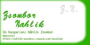 zsombor nahlik business card